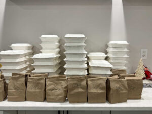 Stacks of sandwiches
