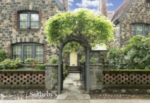 Imagine Raising Your Family in This Forest Hills Fieldstone Tudor Townhouse, on the Market for $3,850,000 85 Greenway Terrace entryway